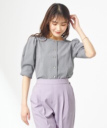 Feroux（フェルゥ）の「【前後着用可】カラーギンガム ブラウス（シャツ/ブラウス）」