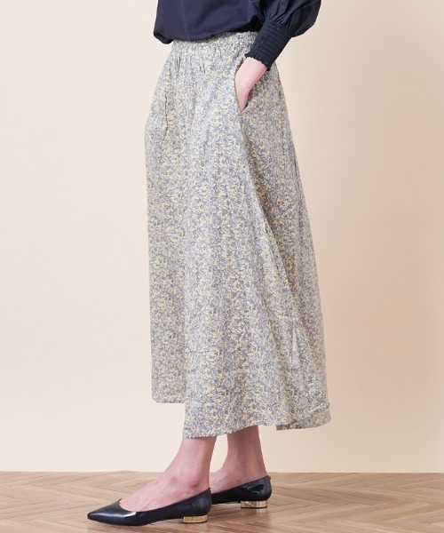 en recre(アンレクレ)の「洗えるボタニカル柄ロングスカート(スカート・レディース・ダークラベンダー/レモンイエロー・2)」の13枚目の写真