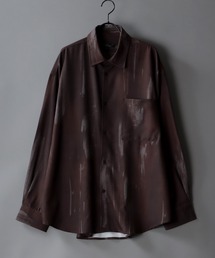 SITRY | Oversize Drop shoulder Patterned shirt/オーバーサイズ ドロップショルダー 総柄 シャツ(シャツ/ブラウス)