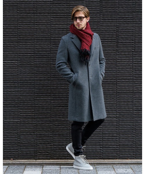 wjk（ダヴルジェイケイ）の「fringe soft stall（ストール/ショール・メンズ・ネイビー/レッド/ブラック系その他・FREE）」の9枚目の写真