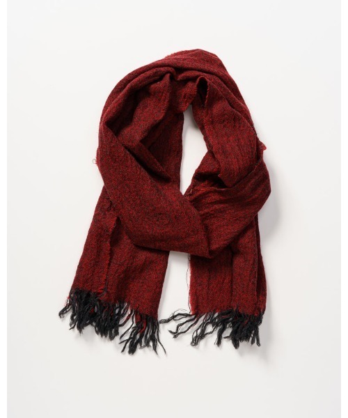 wjk（ダヴルジェイケイ）の「fringe soft stall（ストール/ショール・メンズ・ネイビー/レッド/ブラック系その他・FREE）」の11枚目の写真