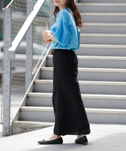 CIAOPANIC TYPY（チャオパニックティピー）の「【WEB限定】ボリュームスリーブコンビTee（Tシャツ/カットソー・レディース・ホワイト/ブラック/ピンク/イエロー/ブルー・ONE SIZE）」の18枚目の写真