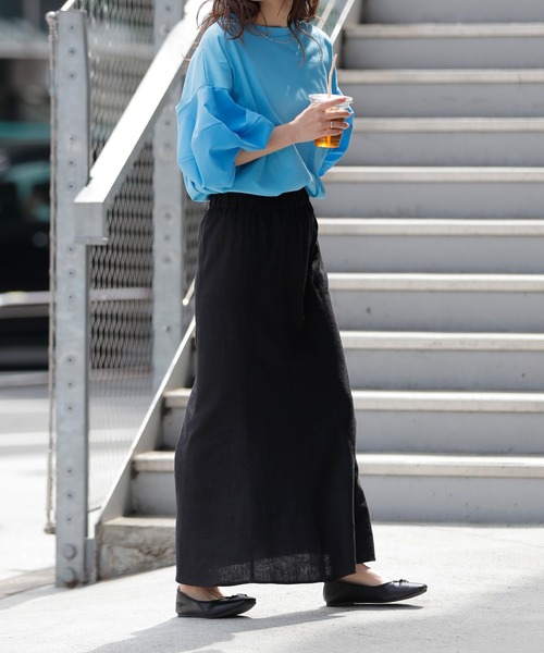 CIAOPANIC TYPY（チャオパニックティピー）の「【WEB限定】ボリュームスリーブコンビTee（Tシャツ/カットソー・レディース・ホワイト/ブラック/ピンク/イエロー/ブルー・ONE SIZE）」の20枚目の写真