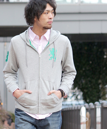 GIORDANO | [GIORDANO]ライオン刺繍フルジップスエットパーカー(パーカー)