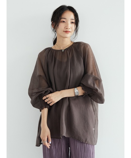 CRAFT STANDARD BOUTIQUE(クラフトスタンダードブティック)の「ラグランシアーブラウス *◆(シャツ/ブラウス・レディース・ブラウン/ミント・FREE)」の10枚目の写真