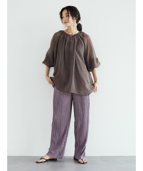 CRAFT STANDARD BOUTIQUE(クラフトスタンダードブティック)の「ラグランシアーブラウス *◆(シャツ/ブラウス・レディース・ブラウン/ミント・FREE)」の14枚目の写真