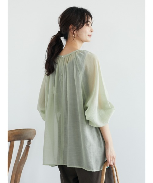 CRAFT STANDARD BOUTIQUE(クラフトスタンダードブティック)の「ラグランシアーブラウス *◆(シャツ/ブラウス・レディース・ブラウン/ミント・FREE)」の6枚目の写真