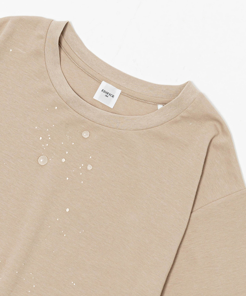 EDIFICE（エディフィス）の「”撥水＆汗染み防止機能” プロテック ポンチ Tシャツ（Tシャツ/カットソー・メンズ・ホワイト/チャコールグレー/ブラック/ベージュ/グリーン・SMALL/MEDIUM/LARGE/X-LARGE）」の5枚目の写真