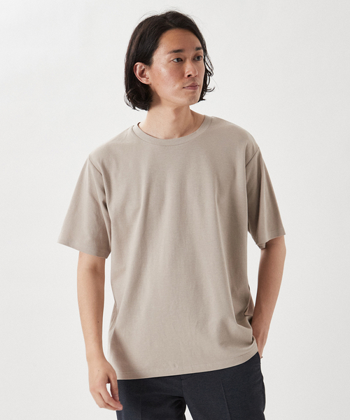 EDIFICE（エディフィス）の「”撥水＆汗染み防止機能” プロテック ポンチ Tシャツ（Tシャツ/カットソー・メンズ・ホワイト/チャコールグレー/ブラック/ベージュ/グリーン・SMALL/MEDIUM/LARGE/X-LARGE）」の22枚目の写真