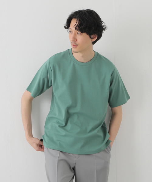 EDIFICE（エディフィス）の「”撥水＆汗染み防止機能” プロテック ポンチ Tシャツ（Tシャツ/カットソー・メンズ・ホワイト/チャコールグレー/ブラック/ベージュ/グリーン・SMALL/MEDIUM/LARGE/X-LARGE）」の18枚目の写真