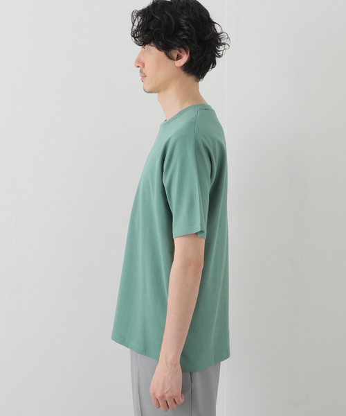 EDIFICE（エディフィス）の「”撥水＆汗染み防止機能” プロテック ポンチ Tシャツ（Tシャツ/カットソー・メンズ・ホワイト/チャコールグレー/ブラック/ベージュ/グリーン・SMALL/MEDIUM/LARGE/X-LARGE）」の16枚目の写真