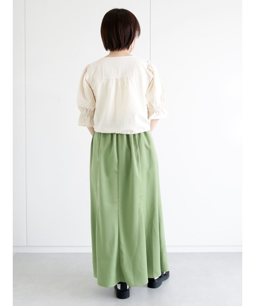 ehka sopo（エヘカソポ）の「【Maison SAJOU】ショート丈パフスリーブブラウス（シャツ/ブラウス・レディース・オフホワイト/キナリ・ﾌﾘ-）」の11枚目の写真