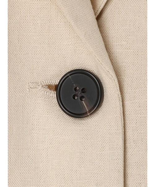 Green　Parks（グリーンパークス）の「ベルギーリネン混 ジレジャケット（ベスト・レディース・ダークグレー/ライトベージュ・FREE）」の21枚目の写真
