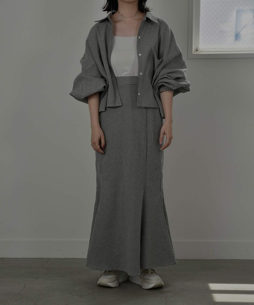 I_am（アイアム）の「gingham mermaid skirt（スカート・レディース・ブラック/レッド・FREE）」の18枚目の写真