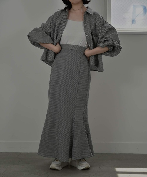 I_am（アイアム）の「gingham mermaid skirt（スカート・レディース・ブラック/レッド・FREE）」の14枚目の写真