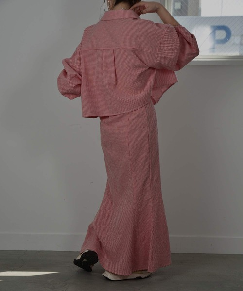 I_am（アイアム）の「gingham mermaid skirt（スカート・レディース・ブラック/レッド・FREE）」の20枚目の写真