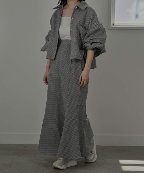 I_am（アイアム）の「gingham mermaid skirt（スカート・レディース・ブラック/レッド・FREE）」の3枚目の写真