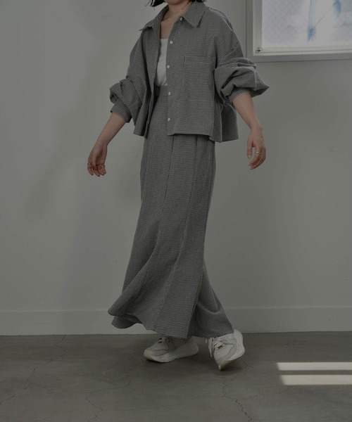 I_am（アイアム）の「gingham mermaid skirt（スカート・レディース・ブラック/レッド・FREE）」の21枚目の写真