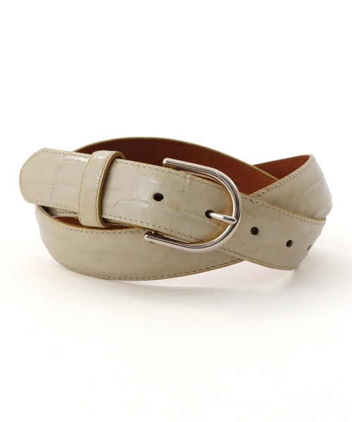 NEONSIGN(ネオンサイン)の「NEONSIGN ネオンサイン / Albinism Crocodile belt アルビニズム クロコダイルベルト / N1589AL(ベルト・メンズ・ホワイト系その他/ホワイト・38/46/48)」の2枚目の写真