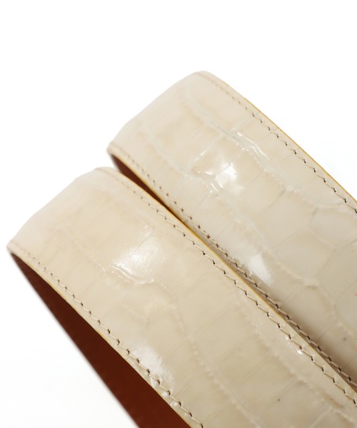 NEONSIGN(ネオンサイン)の「NEONSIGN ネオンサイン / Albinism Crocodile belt アルビニズム クロコダイルベルト / N1589AL(ベルト・メンズ・ホワイト系その他/ホワイト・38/46/48)」の4枚目の写真