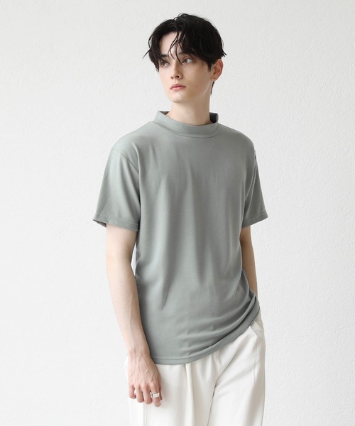 ASTRONOMY(アストロノミー)の「COOLダンボール半袖クルーネックTシャツ 接触冷感(Tシャツ/カットソー・メンズ・ホワイト/ブラック/ベージュ/パープル/グレー/グリーン/マスタード/ホワイト系1/ブラック系/グレー系/ベージュ系/グリーン系/パープル系/イエロー系/ブルー・M/L)」の6枚目の写真