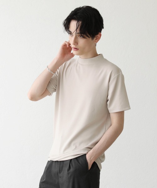 ASTRONOMY(アストロノミー)の「COOLダンボール半袖クルーネックTシャツ 接触冷感(Tシャツ/カットソー・メンズ・ホワイト/ブラック/ベージュ/パープル/グレー/グリーン/マスタード/ホワイト系1/ブラック系/グレー系/ベージュ系/グリーン系/パープル系/イエロー系/ブルー・M/L)」の8枚目の写真
