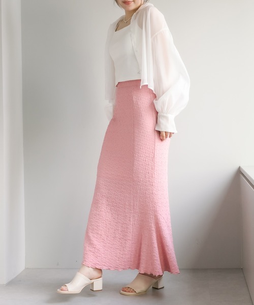 OLIVE des OLIVE（オリーブデオリーブ）の「バックリボンボリューム袖クロップドシャツ（シャツ/ブラウス・レディース・ホワイト/オフホワイト/ピンク/ラベンダー・FREE）」の6枚目の写真