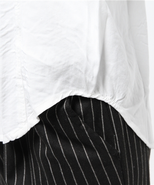 AZUL by moussy（アズールバイマウジー）の「Aレーヨンサイド切替長袖T/Bシャツ（シャツ/ブラウス・レディース・オフホワイト/ライトグレー/ライトベージュ・MEDIUM/SMALL/LARGE）」の12枚目の写真