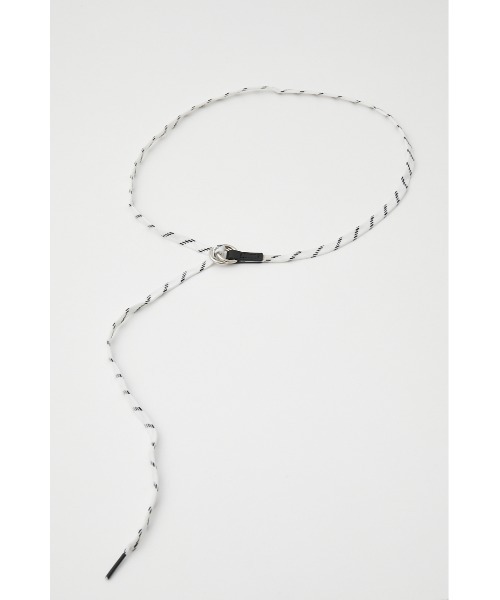 SLY（スライ）の「SHOE LACE BELT シューレース ベルト（ベルト・レディース・ライトグリーン/ブラック系その他2/ホワイト系その他2・FREE）」の2枚目の写真