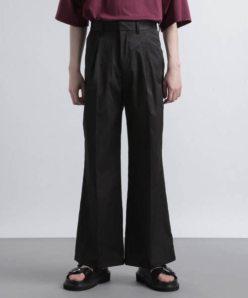 HARE（ハレ）の「シャンブレーワイドフレアパンツ(HARE)（その他パンツ・メンズ・オレンジ系その他/ブラック・SMALL/MEDIUM）」の14枚目の写真