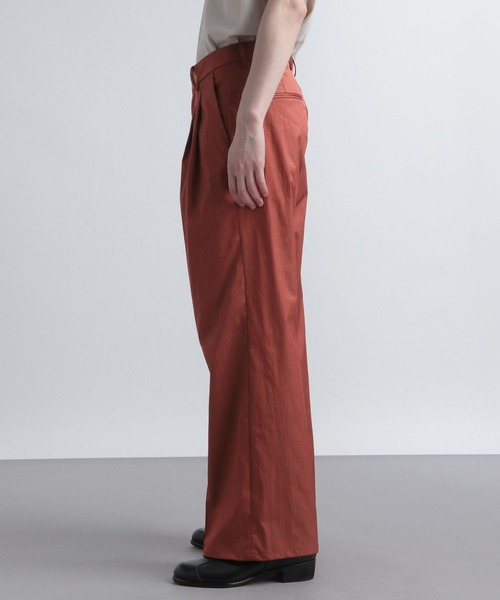 HARE（ハレ）の「シャンブレーワイドフレアパンツ(HARE)（その他パンツ・メンズ・オレンジ系その他/ブラック・SMALL/MEDIUM）」の9枚目の写真