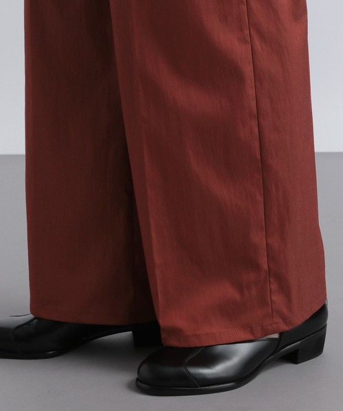 HARE（ハレ）の「シャンブレーワイドフレアパンツ(HARE)（その他パンツ・メンズ・オレンジ系その他/ブラック・SMALL/MEDIUM）」の4枚目の写真