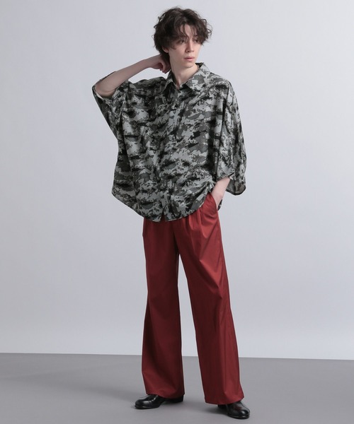 HARE（ハレ）の「シャンブレーワイドフレアパンツ(HARE)（その他パンツ・メンズ・オレンジ系その他/ブラック・SMALL/MEDIUM）」の18枚目の写真