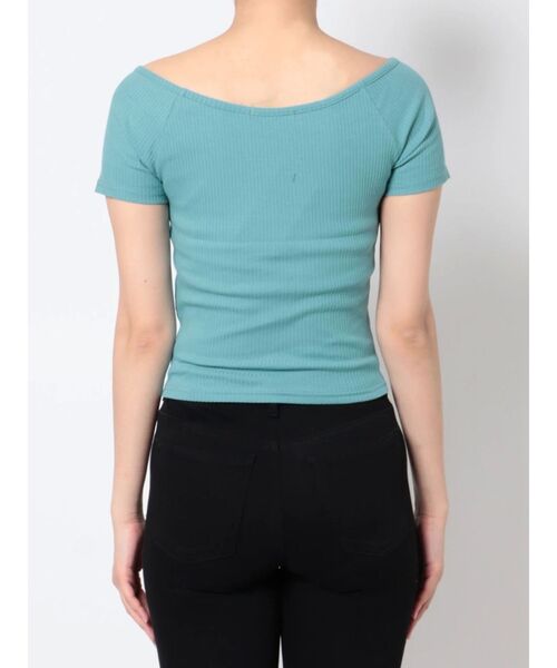 EMODA（エモダ）の「フィットリブTシャツ（Tシャツ/カットソー・レディース・ホワイト/ブラック/ブルー/オレンジ・FREE）」の21枚目の写真