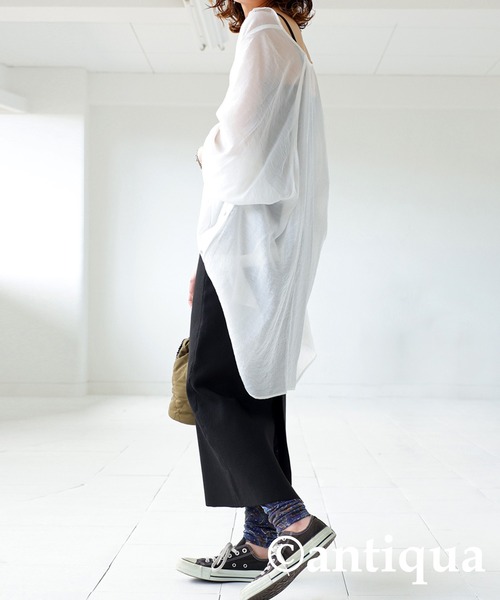 antiqua(アンティカ)の「ペイズリー柄レギンス(レギンス/スパッツ・レディース・グレー/ブルー・FREE)」の15枚目の写真