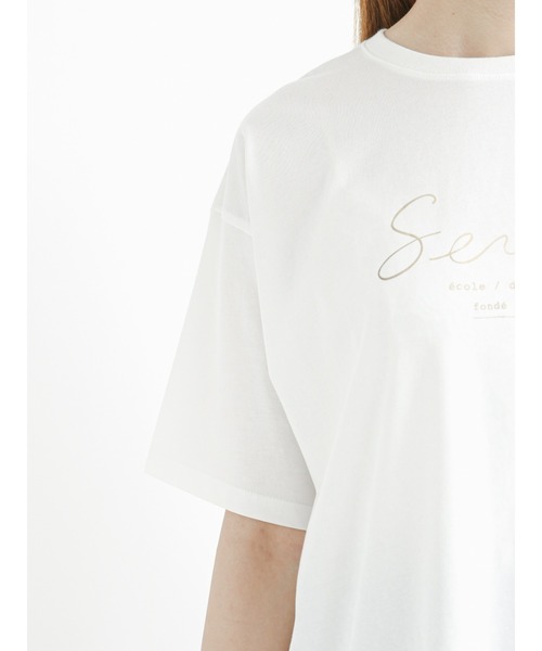 Te chichi（テチチ）の「箔プリントアソートロゴTシャツ（Tシャツ/カットソー・レディース・シルバー/ゴールド/チャコール・ﾌﾘ-）」の11枚目の写真