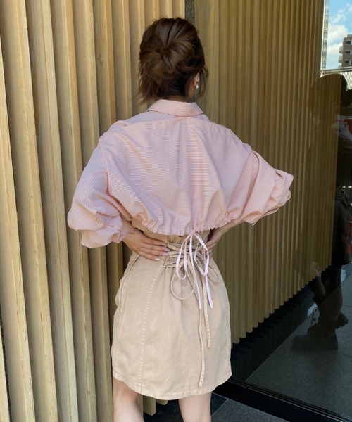 one after another NICE CLAUP(ワンアフターアナザーナイスクラップ)の「バックドロストマルチウェイシャツ(シャツ/ブラウス・レディース・オフホワイト/ブルー/ブルー系その他/オレンジ系その他・FREE)」の22枚目の写真