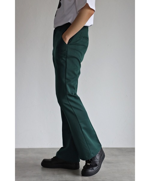 CREARE -LINO-(クレアーレリノ)の「センタープレスワイドフレアパンツ(スラックス・メンズ・ホワイト/ブラック/グリーン/グレイッシュベージュ・S/M/L)」の22枚目の写真