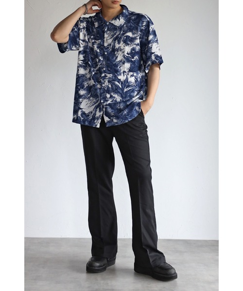 CREARE -LINO-(クレアーレリノ)の「センタープレスワイドフレアパンツ(スラックス・メンズ・ホワイト/ブラック/グリーン/グレイッシュベージュ・S/M/L)」の18枚目の写真