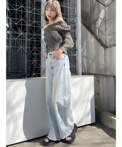 EMODA（エモダ）の「2WAYオフショルダートップ（Tシャツ/カットソー・レディース・ホワイト/ブラック/その他/その他1・FREE）」の7枚目の写真