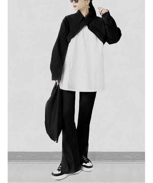 LVEU.(ラブユ.)の「【LVEU.】センタースリットリブフレアパンツ(Aiselect) / ボトムス パンツ センター スリット フレア ストレッチ 美脚 ブラック レッド(その他パンツ・レディース・ブラック/レッド/ブルー・FREE)」の21枚目の写真