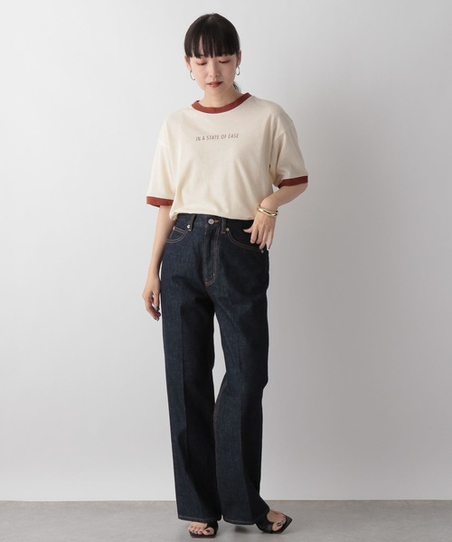 LOWRYS FARM（ローリーズファーム）の「リンガーＴシャツ　123358（Tシャツ/カットソー・レディース・ブラック/ブラウン/グリーン・FREE）」の6枚目の写真