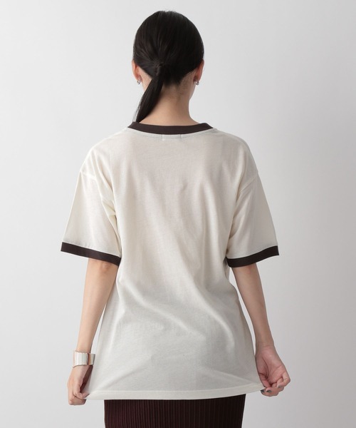 LOWRYS FARM（ローリーズファーム）の「リンガーＴシャツ　123358（Tシャツ/カットソー・レディース・ブラック/ブラウン/グリーン・FREE）」の14枚目の写真