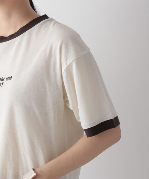 LOWRYS FARM（ローリーズファーム）の「リンガーＴシャツ　123358（Tシャツ/カットソー・レディース・ブラック/ブラウン/グリーン・FREE）」の16枚目の写真