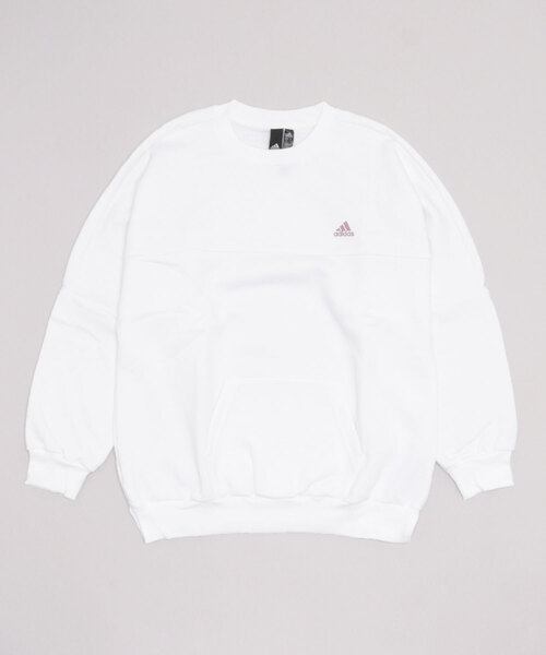adidas（アディダス）の「アディダス adidas WWORDINGクルーネックスウェット（スウェット・レディース・ホワイト/ライトグリーン/ブラック・L/S/XL/M）」の2枚目の写真