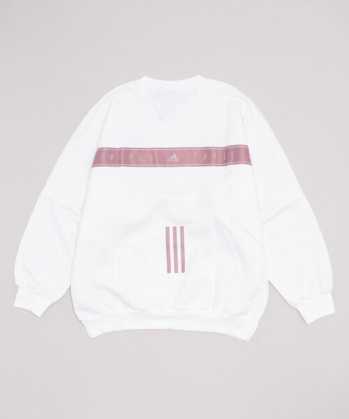 adidas（アディダス）の「アディダス adidas WWORDINGクルーネックスウェット（スウェット・レディース・ホワイト/ライトグリーン/ブラック・L/S/XL/M）」の4枚目の写真