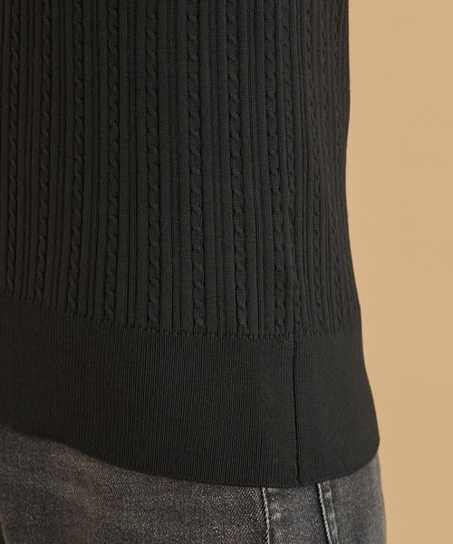 ROPE' PICNIC（ロペピクニック）の「ミニケーブルニットプルオーバー（ニット/セーター・レディース・ブラック/ベージュ系その他/ダークグリーン/マスタード・38）」の11枚目の写真