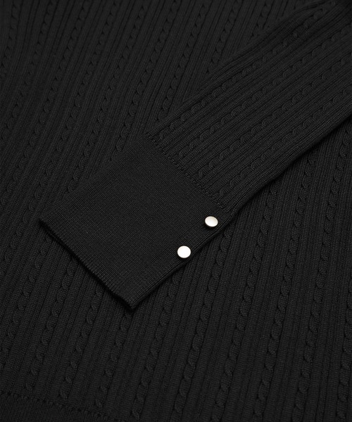 ROPE' PICNIC（ロペピクニック）の「ミニケーブルニットプルオーバー（ニット/セーター・レディース・ブラック/ベージュ系その他/ダークグリーン/マスタード・38）」の12枚目の写真