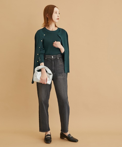 ROPE' PICNIC（ロペピクニック）の「ミニケーブルニットプルオーバー（ニット/セーター・レディース・ブラック/ベージュ系その他/ダークグリーン/マスタード・38）」の20枚目の写真