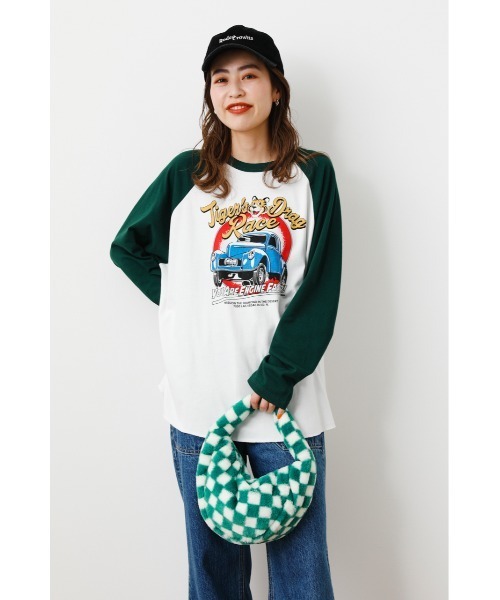 RODEO CROWNS WIDE BOWL(ロデオクラウンズワイドボウル)の「COLOR FAUX FUR BAG(ハンドバッグ・レディース・グリーン系その他/ブラック/ブルー・FREE)」の5枚目の写真